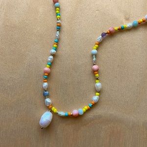 Handmade pearl choker